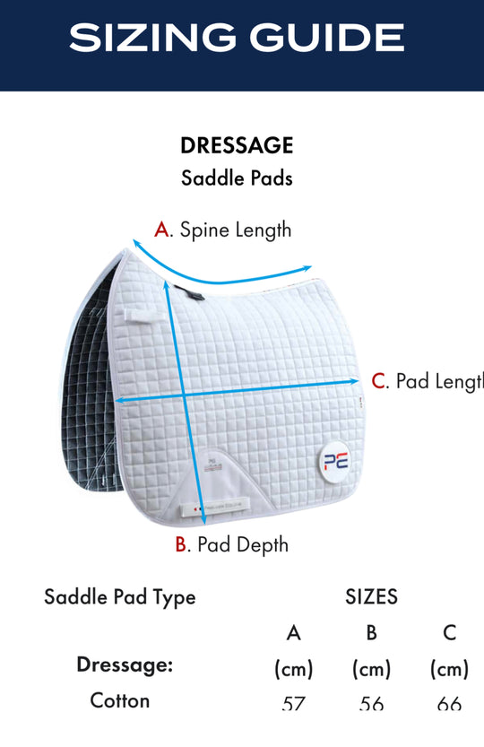 PE Close Contact Tech Grip Pro Anti-Slip Saddle Pad - Dressage Square