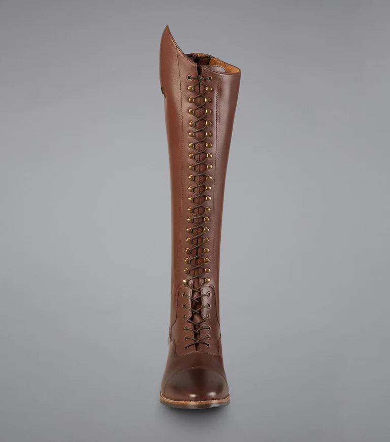 PE Maurizia Ladies Lace Front Tall Leather Riding Boots Brown AVAILABLE now