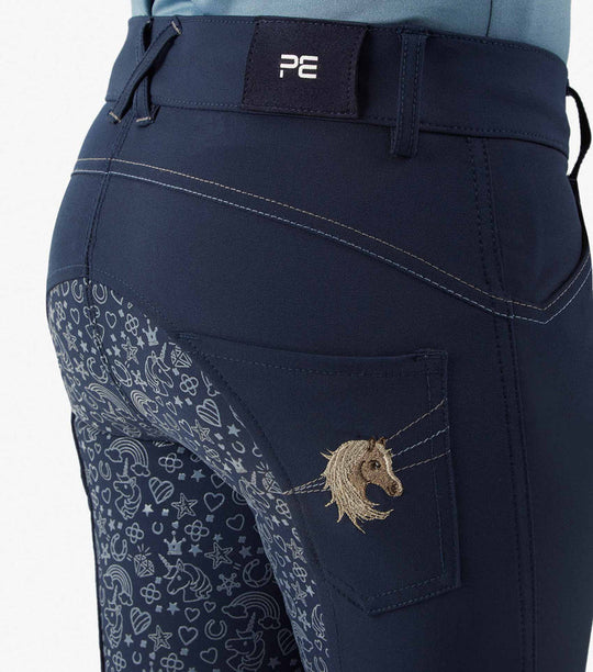 PE Ames Girls Full Seat Gel Riding Breeches