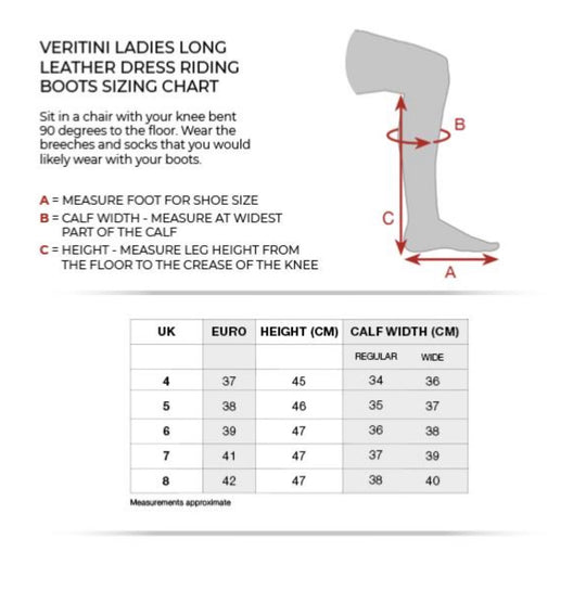 PE Veritini Ladies Long Leather Field Riding Boot
