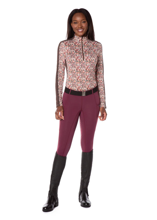 Kerrits Cool Ride Ice Fill Print Long Sleeve - Rose Field