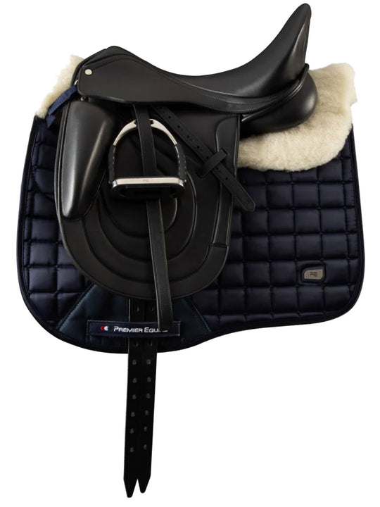 PE Atlantis CC Satin Merino Wool Dressage Square Navy