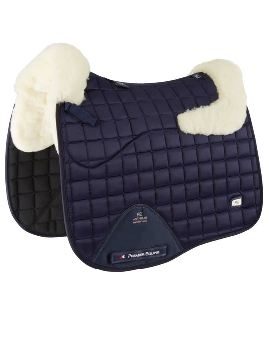 PE Atlantis CC Satin Merino Wool Dressage Square Navy