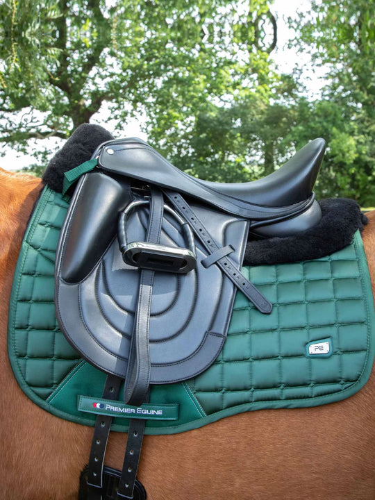 PE Atlantis CC Satin Merino Wool Dressage Square Olive