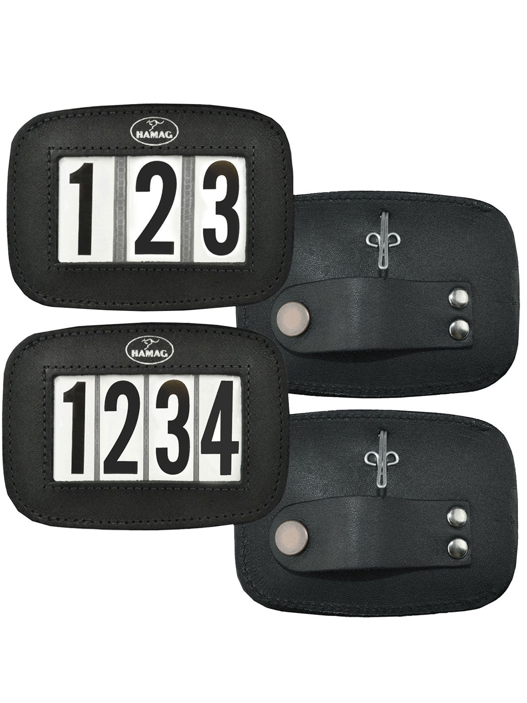 Hamag™ Leather Bridle Number Holders (Pair)