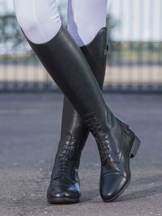 PE Calanthe Ladies Long Leather Field Tall Riding Boots Black