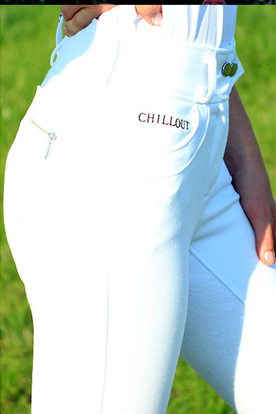 Chillout White Full Seat Silicone Breeches