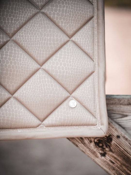 PSOS Mamba Latte Dressage Saddle Pad Bonnet and Bandages set