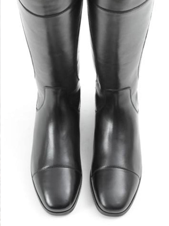 PE Mazziano Ladies Long Leather Dress Riding Boots Black