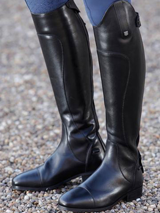 PE Mazziano Ladies Long Leather Dress Riding Boots Black