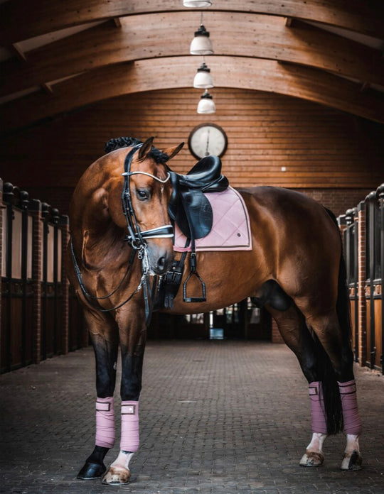 PSOS Dressage Saddle Pad and Bandage set Corduroy Blush FW21