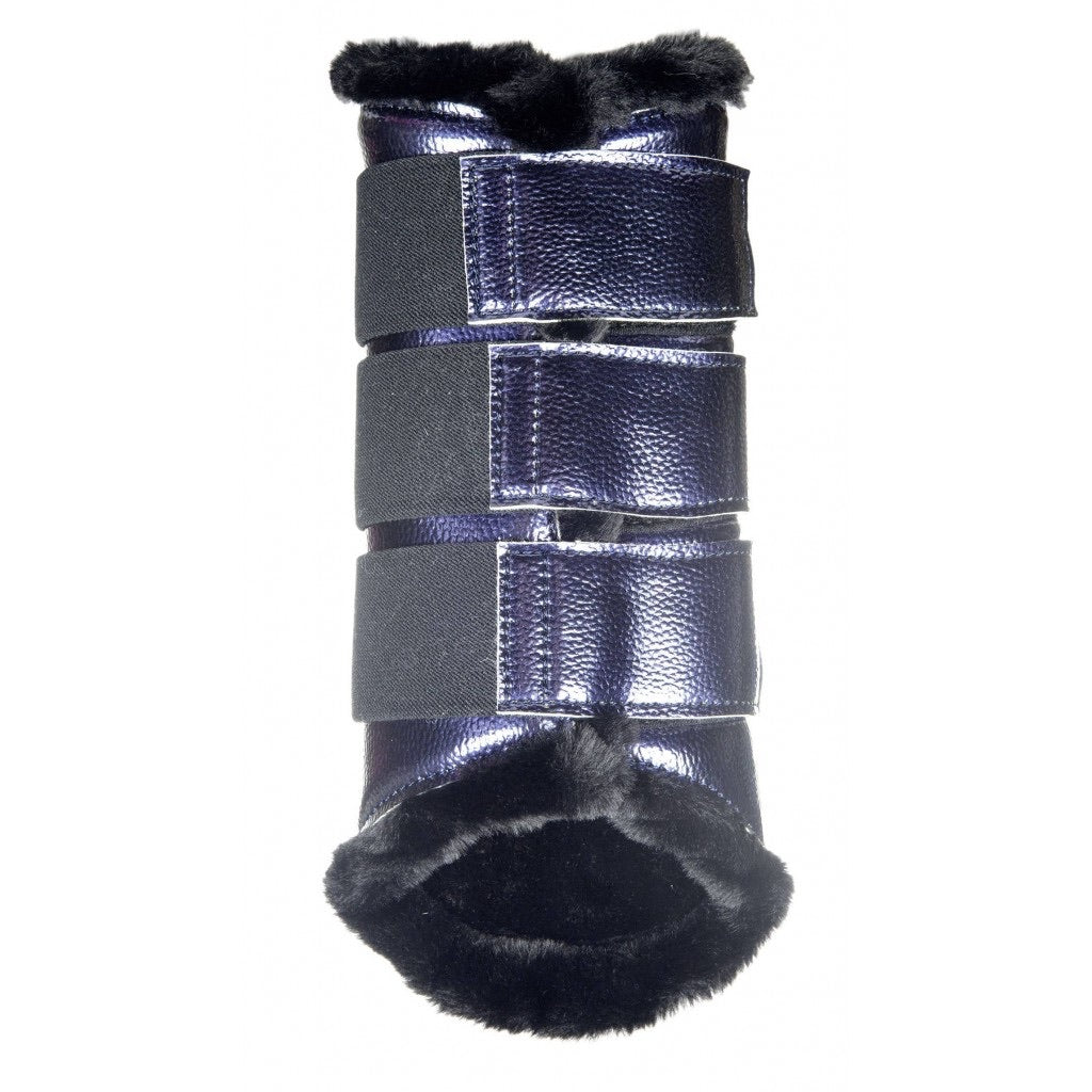 HKM Metallic Blue Dressage Protection Boots