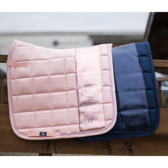 HKM Dressage Saddle Pad Metallic Blue  Navy