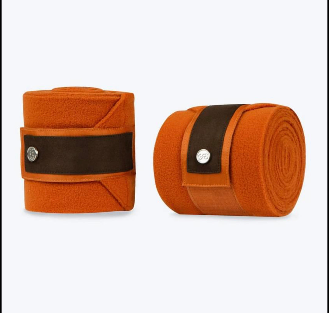 PSOS Polo Brown Suede Trim Burnt Orange