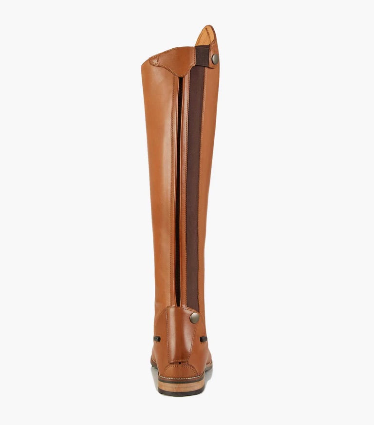 PE Maurizia Ladies Lace Front Tall Leather Riding Boots NEW Cognac Tan