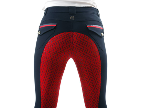 Navy & Red Coco Gel Riding Breeches Perth