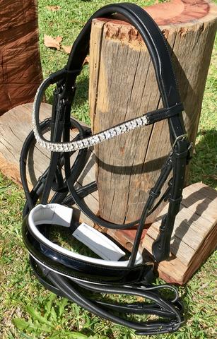 Mono-Crown Bridle with Crystal Browband