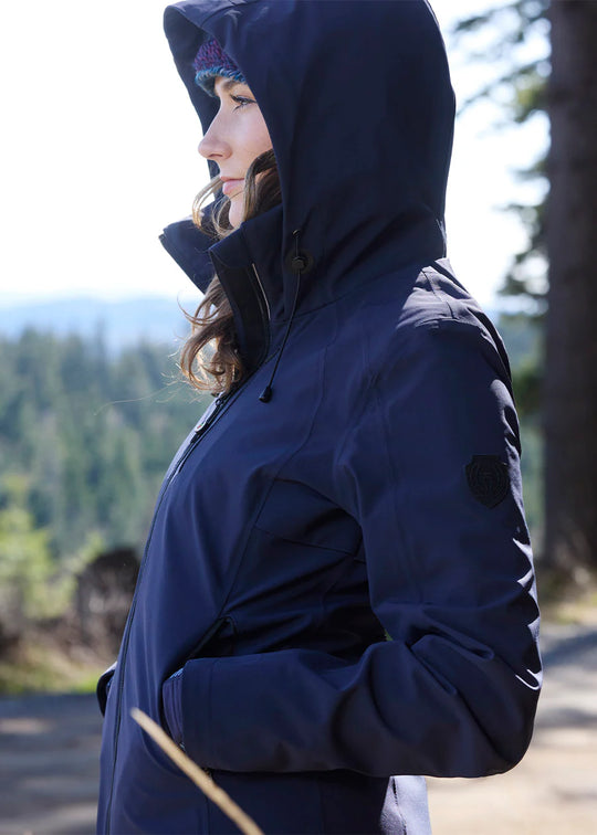 Kerrits Victory Lap WATERPROOF Shell Jacket Galaxy Blue Black