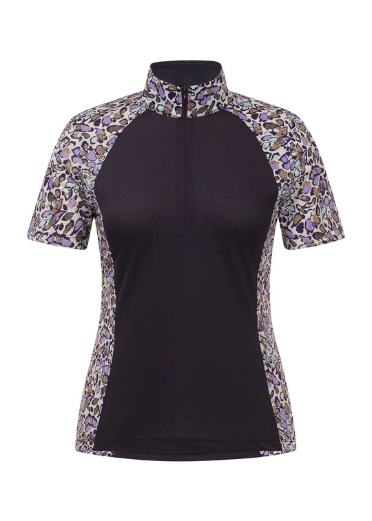 Kerrits Tempe Ice Fil® Lite Short Sleeve Riding Shirt - PlumNoir