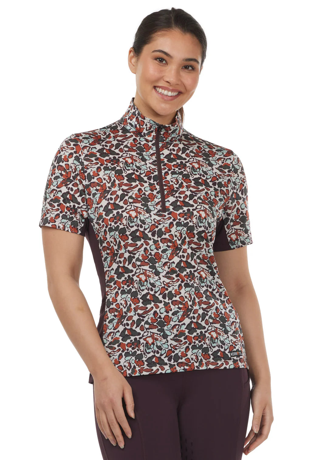 Kerrits Ice Fil® Lite Short Sleeve Riding Shirt - Terracotta Spring time