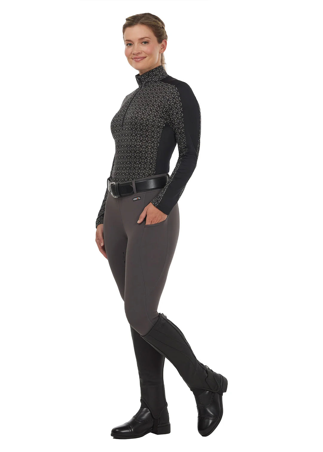 Kerrits Cool Core Ice Fill Tech Tights Full Seat - Cast Iron
