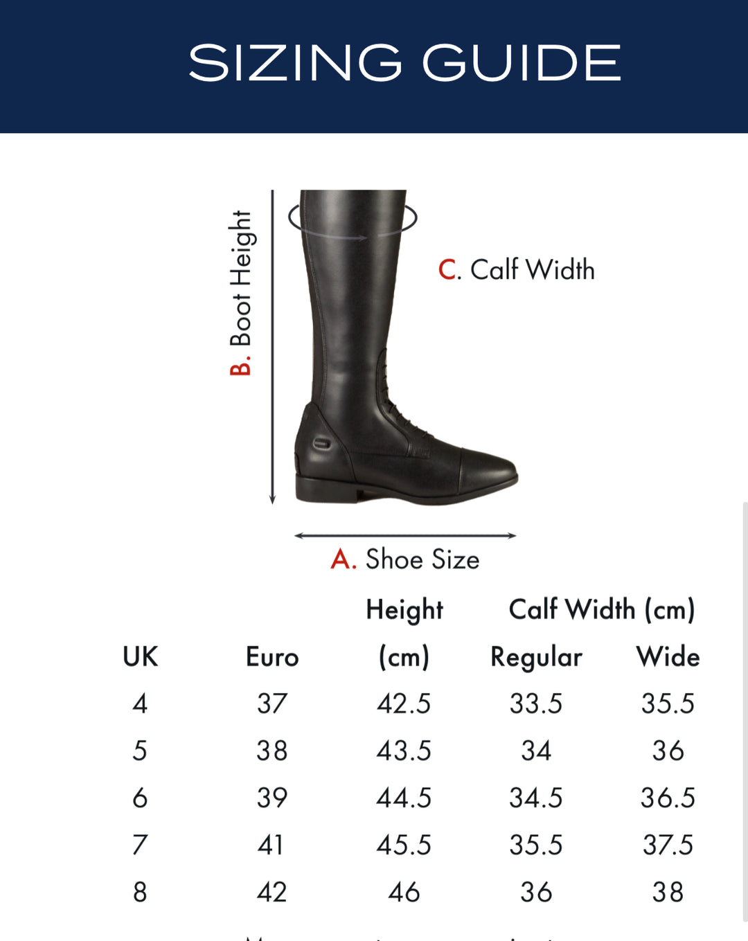 PE Anima Ladies Long Synthetic Leather Field Tall Riding Boots Black