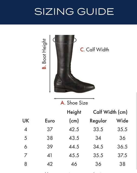 PE Anima Ladies Long Synthetic Leather Field Tall Riding Boots Black