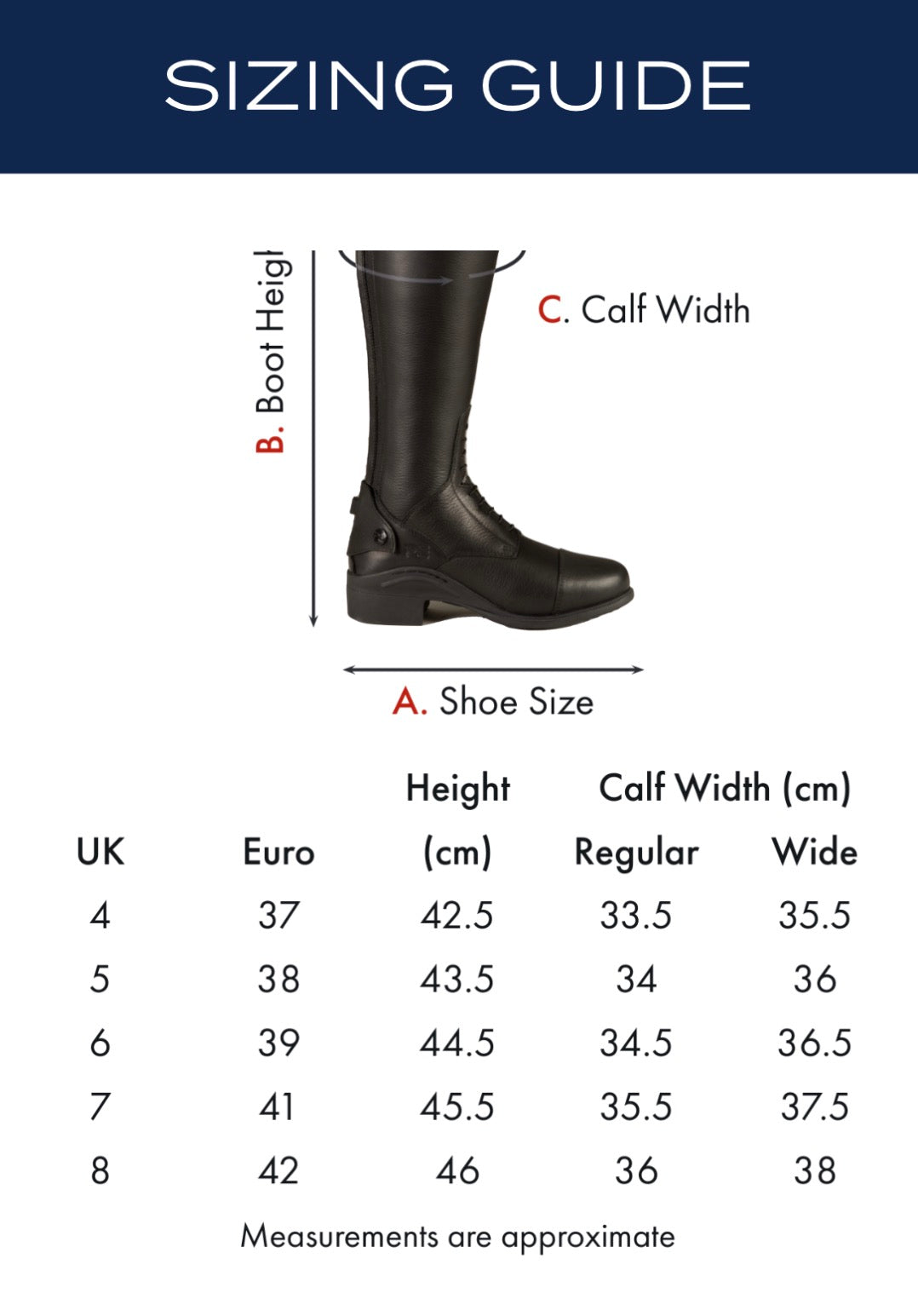 PE Vallardi Ladies Long Leather Field Riding Boot Black