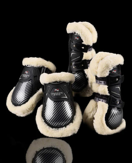 NEW PE Carbon PRO Merino Tendon and fetlock Jump Boots