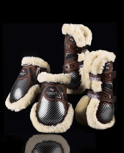 NEW PE Carbon PRO Merino Tendon and fetlock Jump Boots