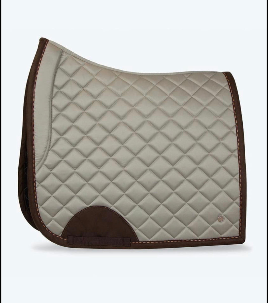 PSOS  Brown Suede Trim Latte Dressage pad and Polo Set