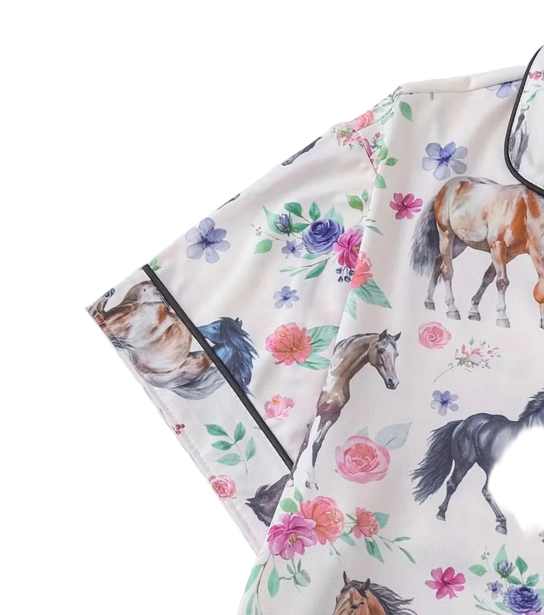 HBHW Colour Horse Print Pyjamas Sleepwear Shorts set