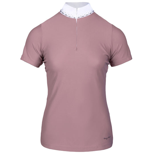 Harrys  Horse Crystal Competition Shirt Mauve Blush Pink