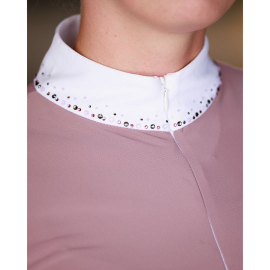 Harrys  Horse Crystal Competition Shirt Mauve Blush Pink
