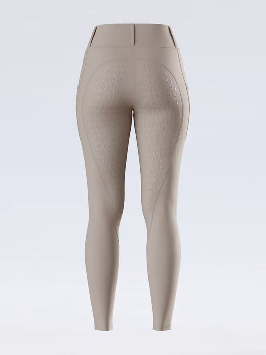 HOOF EQ Maggie Deluxe Breech Riding leggings Full seat Soft Cream - HB Horsewear 