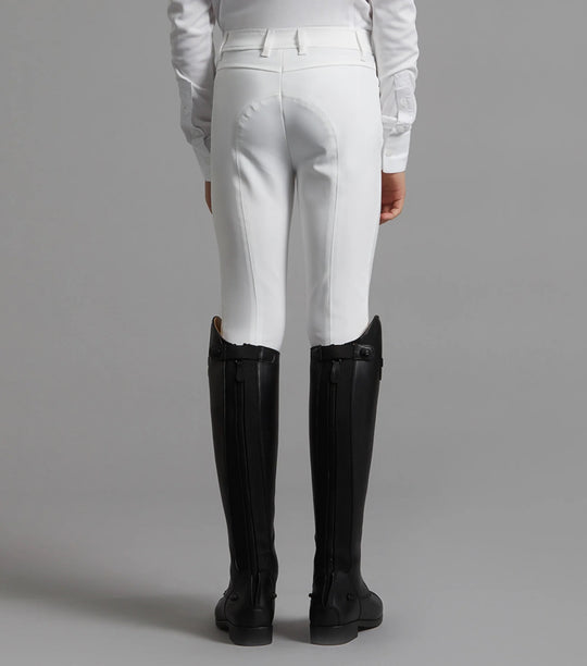 Boys Competition Breeches White Navy Grey