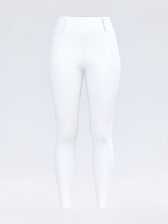 HOOF EQ Maggie Deluxe Breech Riding leggings Full seat Ivory White - HB Horsewear 