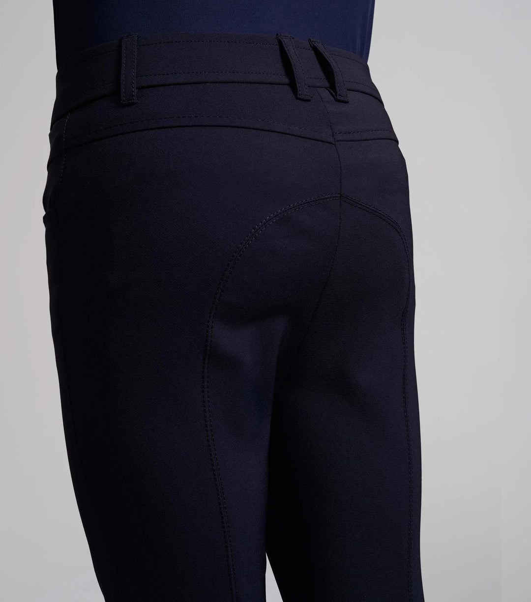 Boys Competition Breeches White Navy Grey