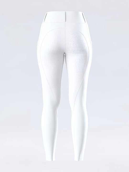 HOOF EQ Maggie Deluxe Breech Riding leggings Full seat Ivory White - HB Horsewear 