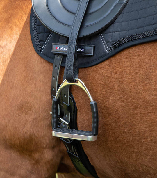 Premier Equine Stainless Steel Flei Stirrup - in use on horse