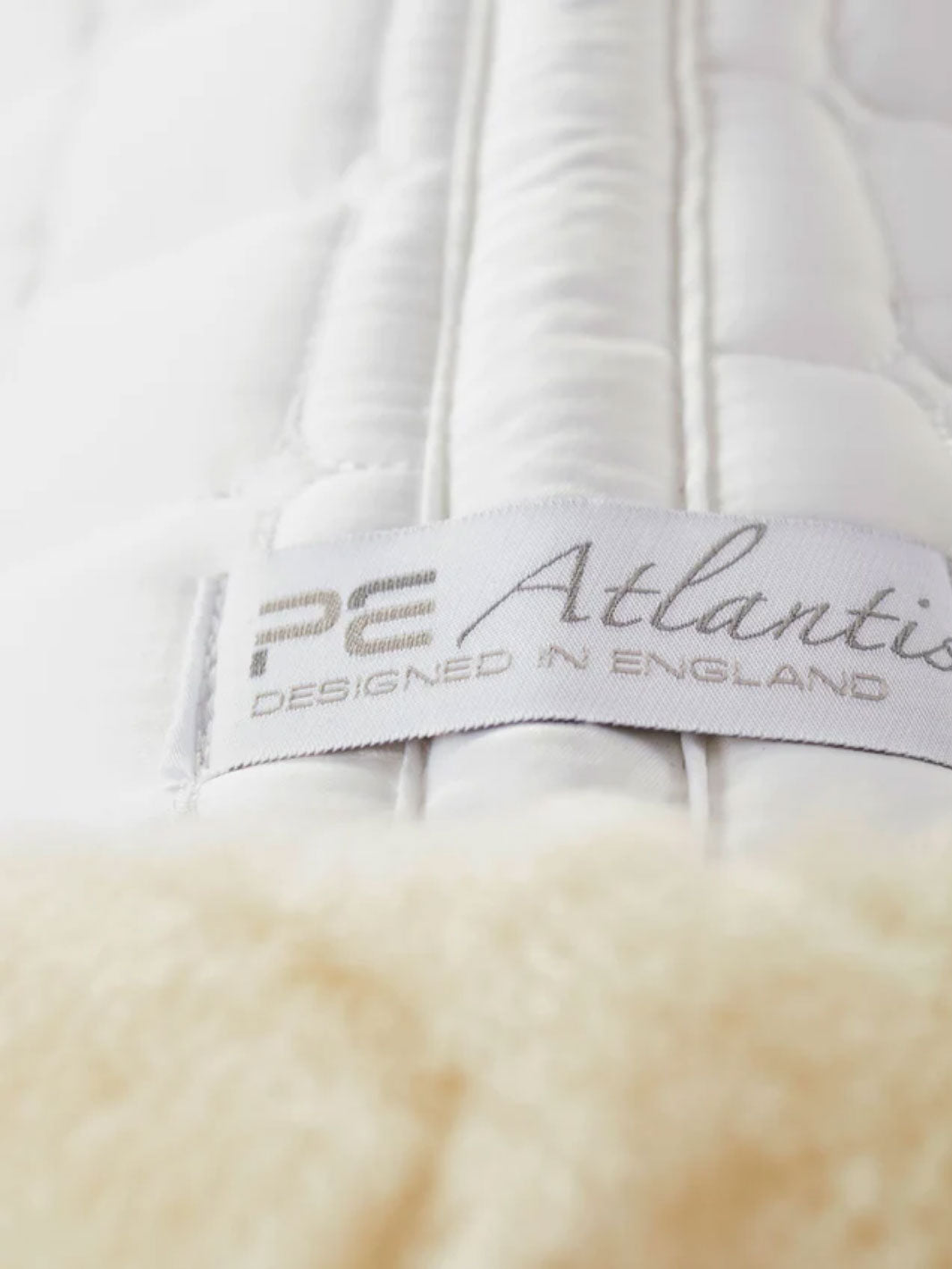 PE Atlantis CC Satin Merino Wool Dressage Square White