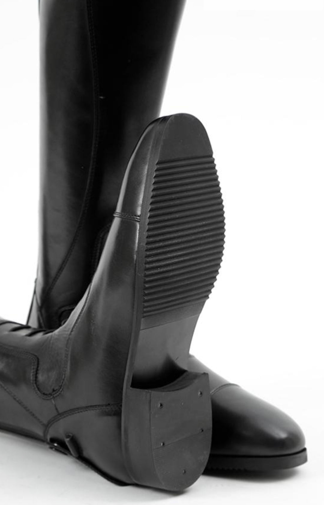 PE Dellucci Ladies Long Leather Field Riding Boots Black