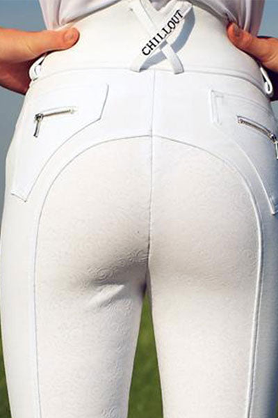 Chillout White Full Seat Silicone Breeches