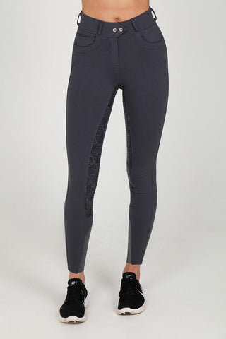 Dark Grey Full Seat Silicone Breeches