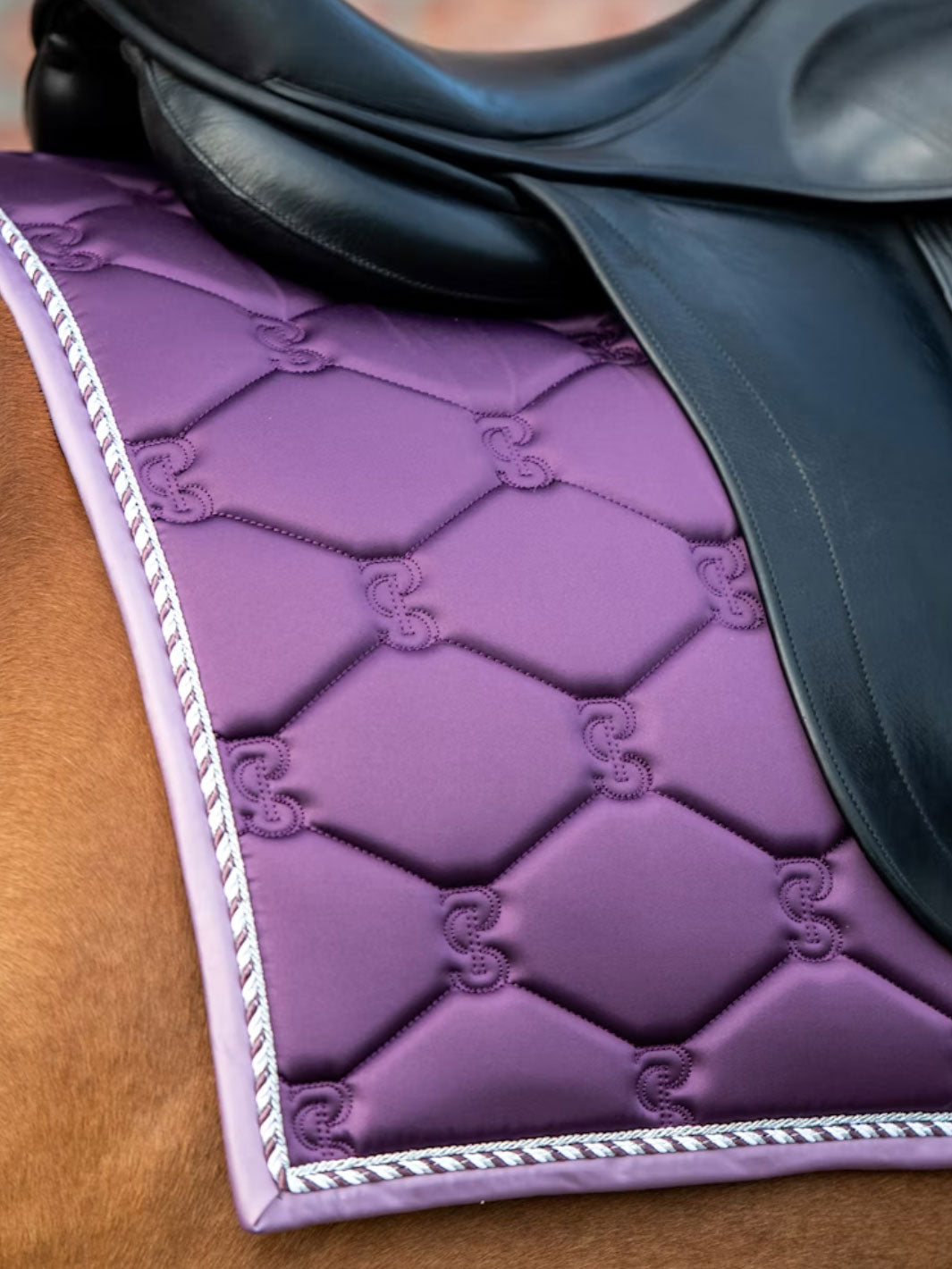 PSOS Dressage Saddle Pad Signature Hortensia Purple Grape