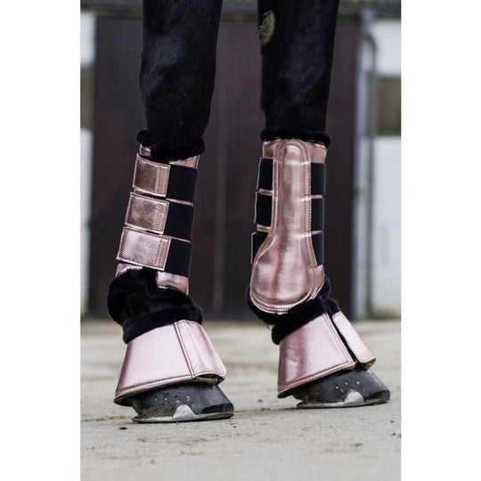 HKM Metallic Rose Gold Pink Dressage Protection Boots