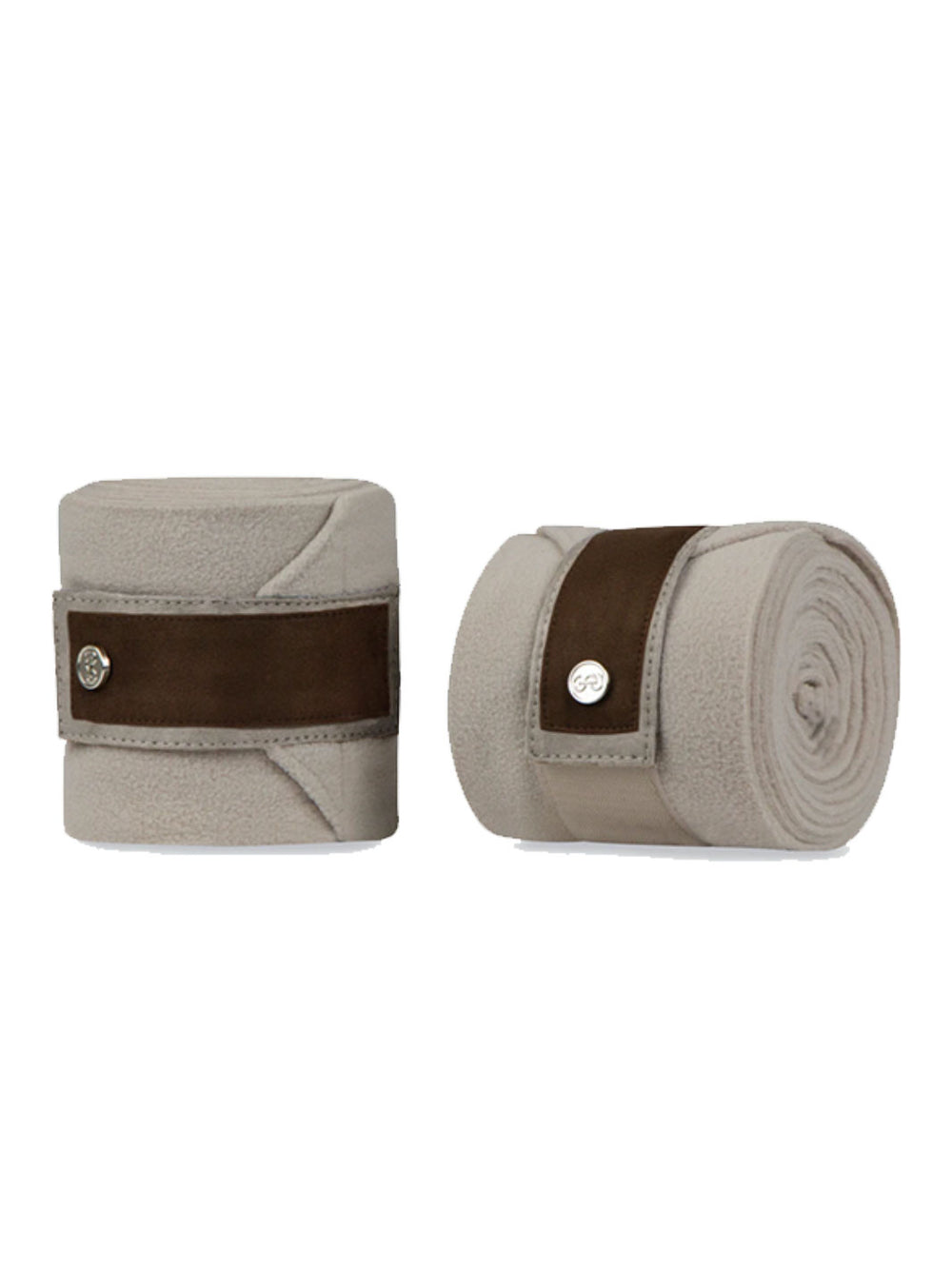 PSOS  Brown Suede Trim Latte Dressage pad and Polo Set